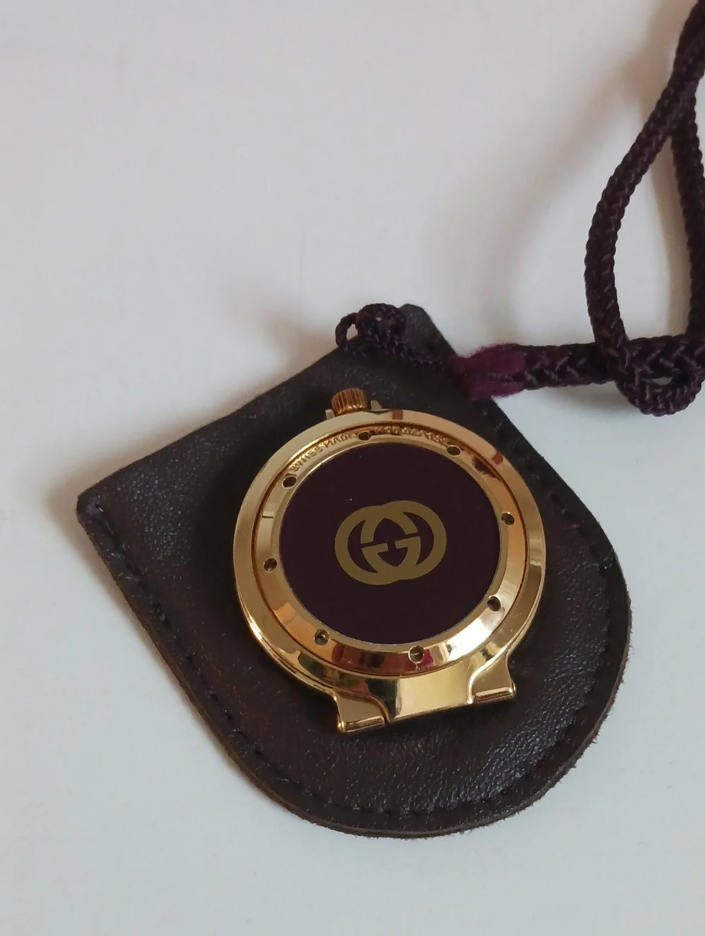 GUCCI NIB TRAVEL POCKET ALARM WATCH